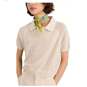 Alex Mill Carly Polo in beige Sz M